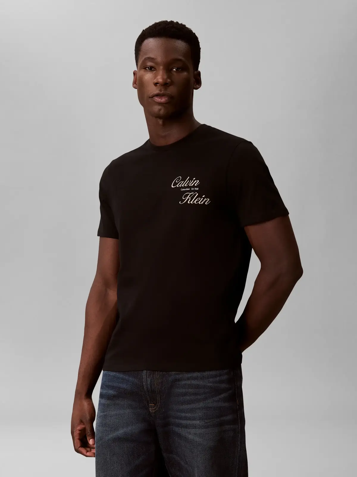 Calvin Klein SS 30s EU CALVIN KLEIN Siyah Erkek Tişört