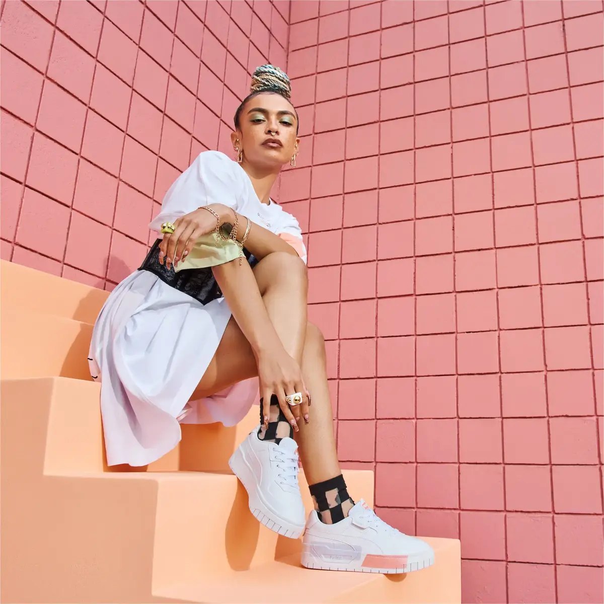 Puma Cali Dream MIS Wns Beyaz Kadın Günlük Spor Ayakkabı