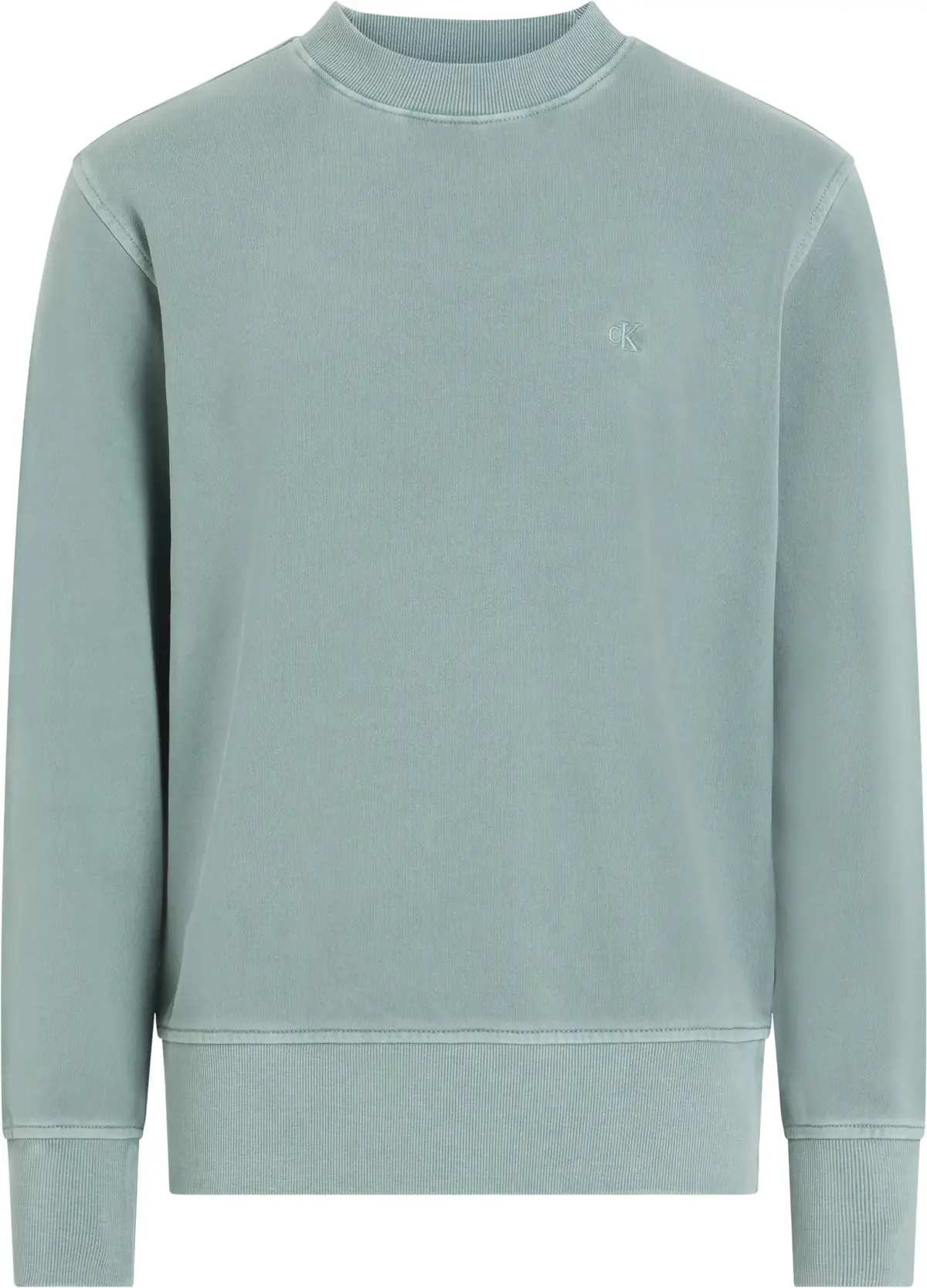 Calvin Klein BOLD WASHED APPLIQUE Erkek Yeşil Sweatshirt