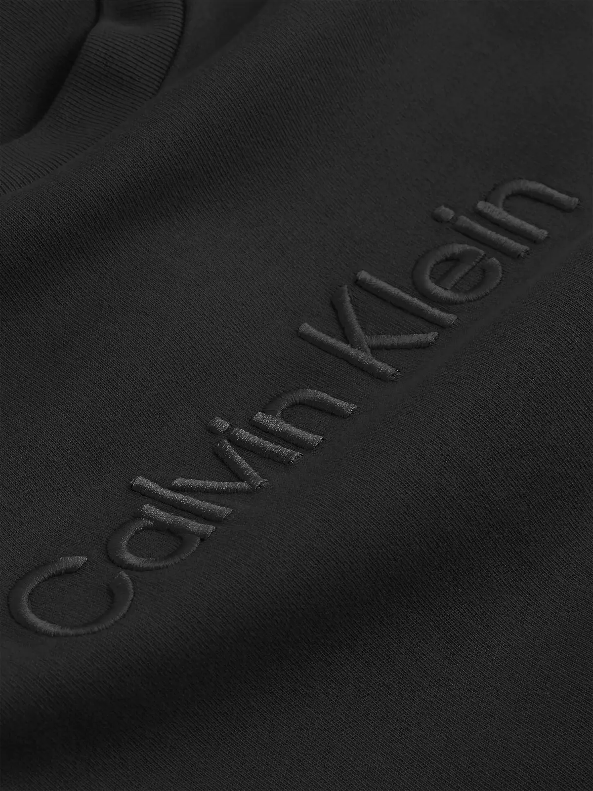 Calvin Klein ICONIC LOGO REFIBRA Erkek Siyah Sweatshirt