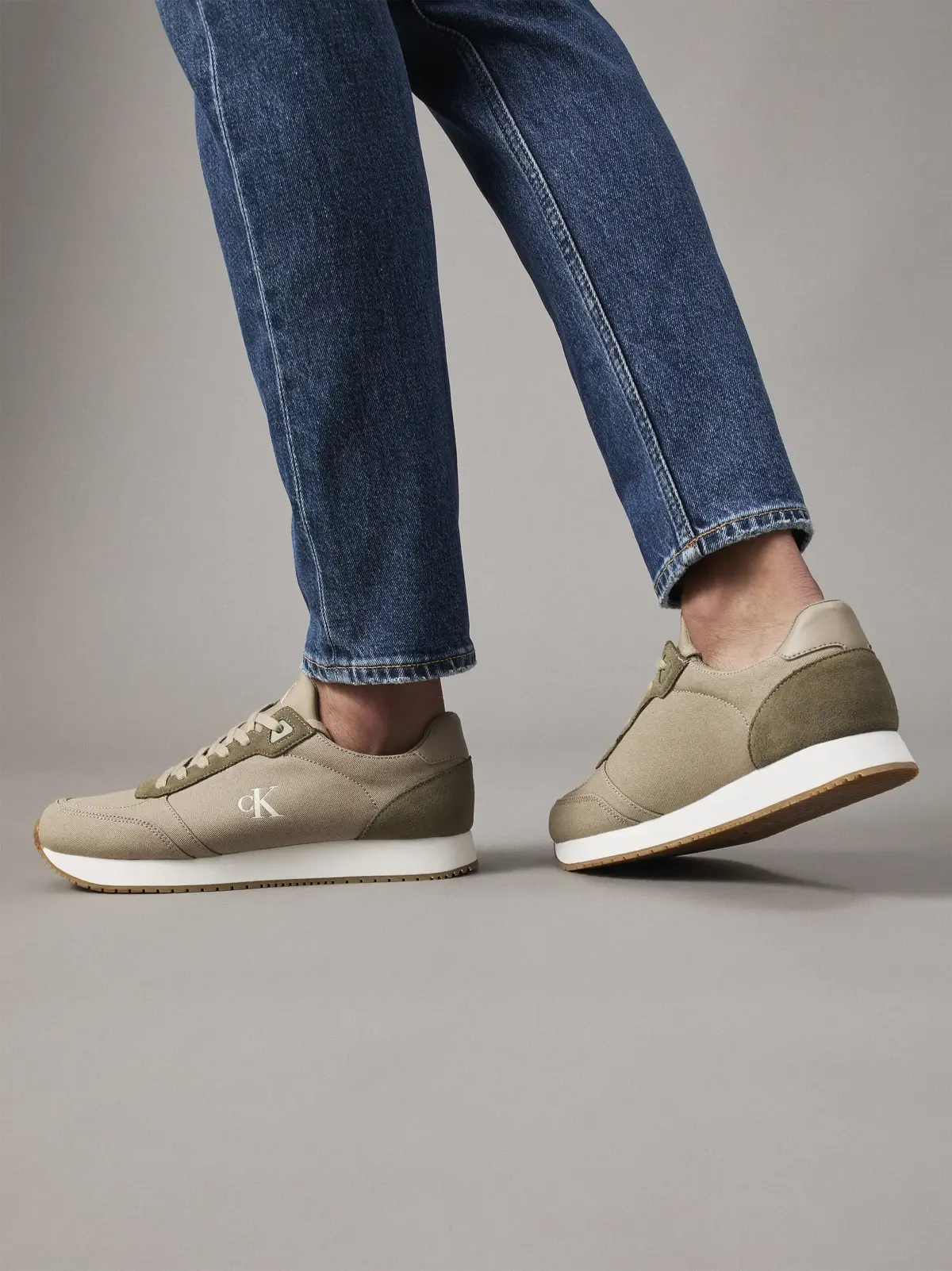 Calvin Klein RUNNER SOCK LACEUP M, 0H7 Yeşil Erkek Spor Ayakkabı & Sneaker