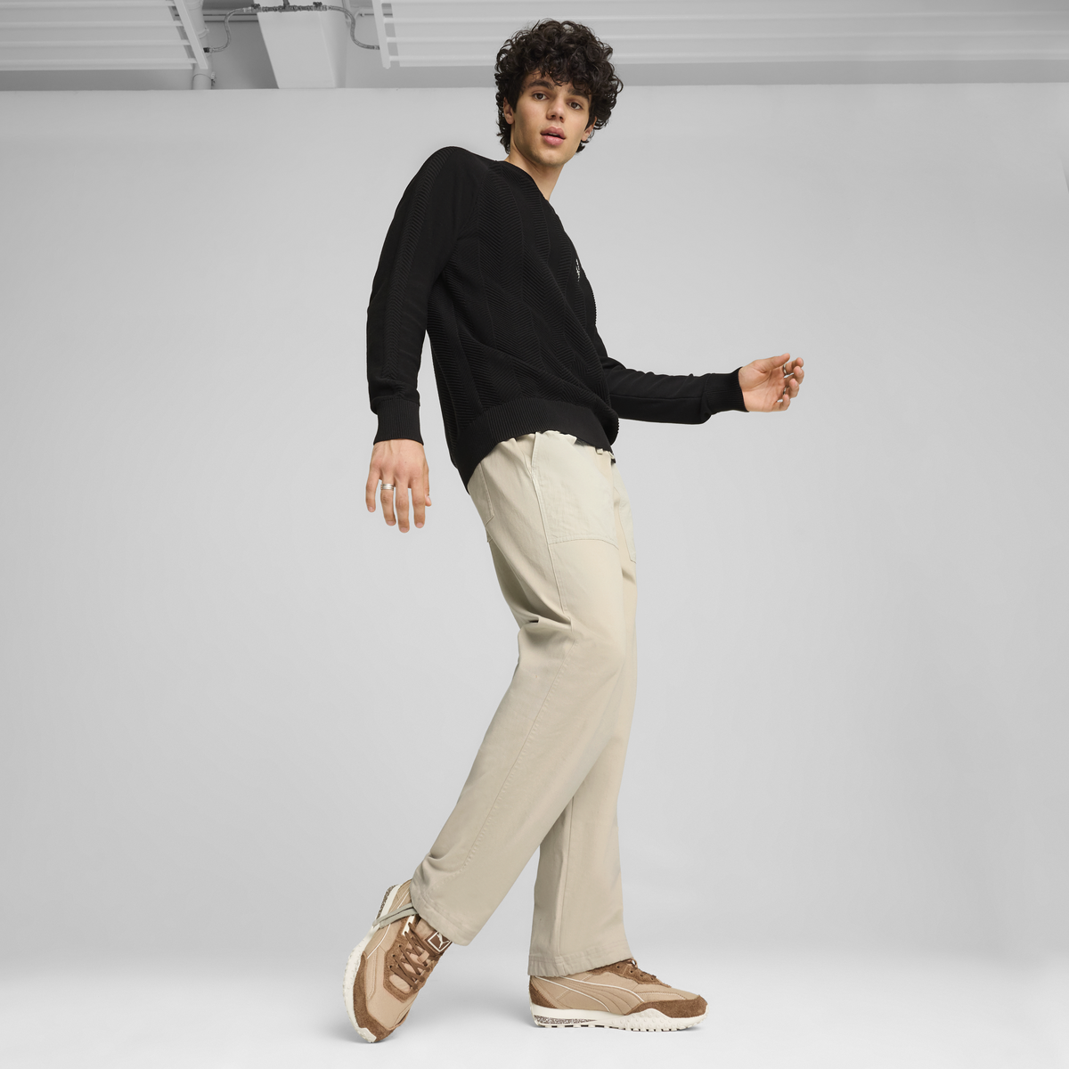 Puma DOWNTOWN Parachute Pants Bej Erkek Eşofman Altı