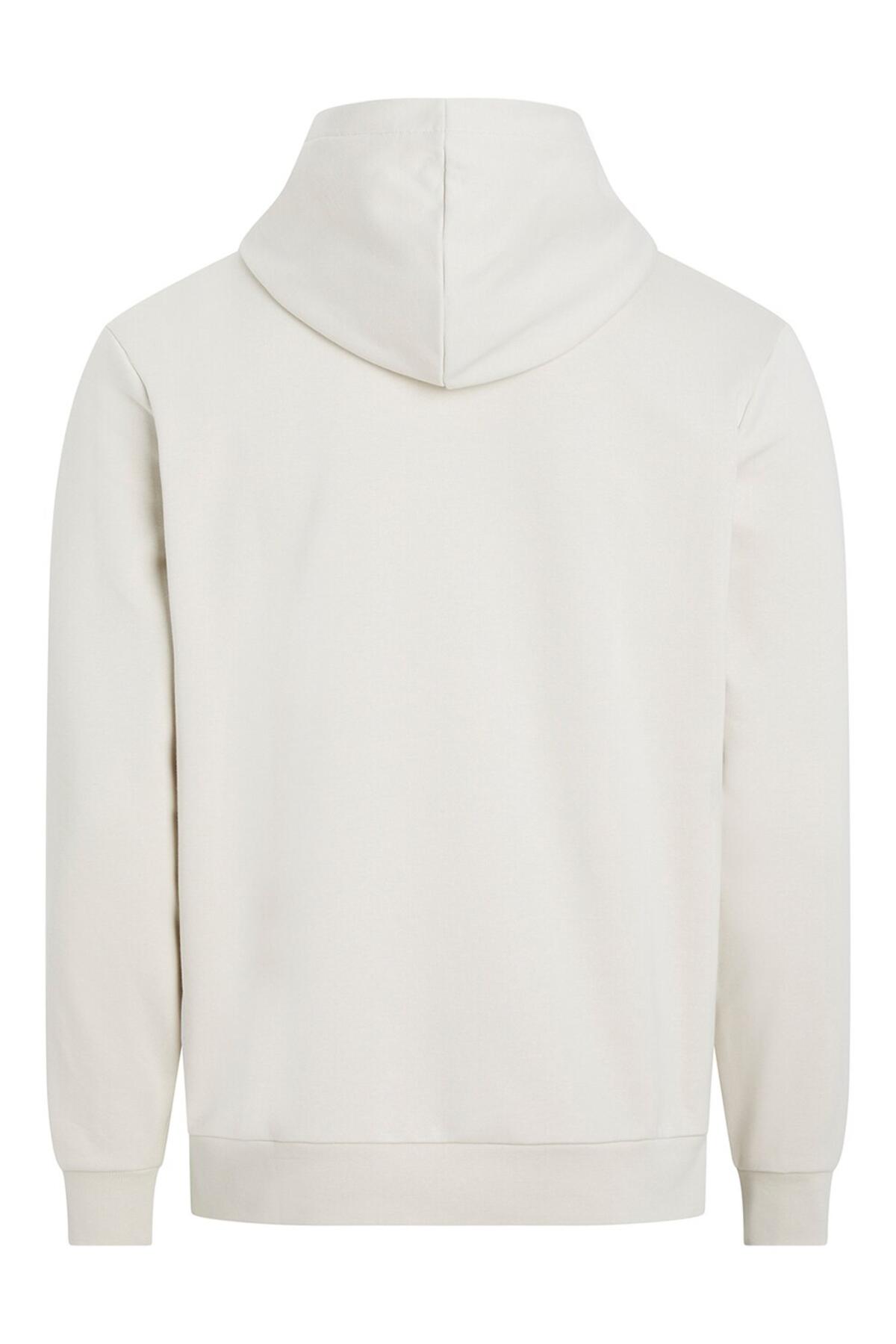 Calvin Klein OMBRE EMBROIDERED LO, ACE Krem Erkek Hoodie