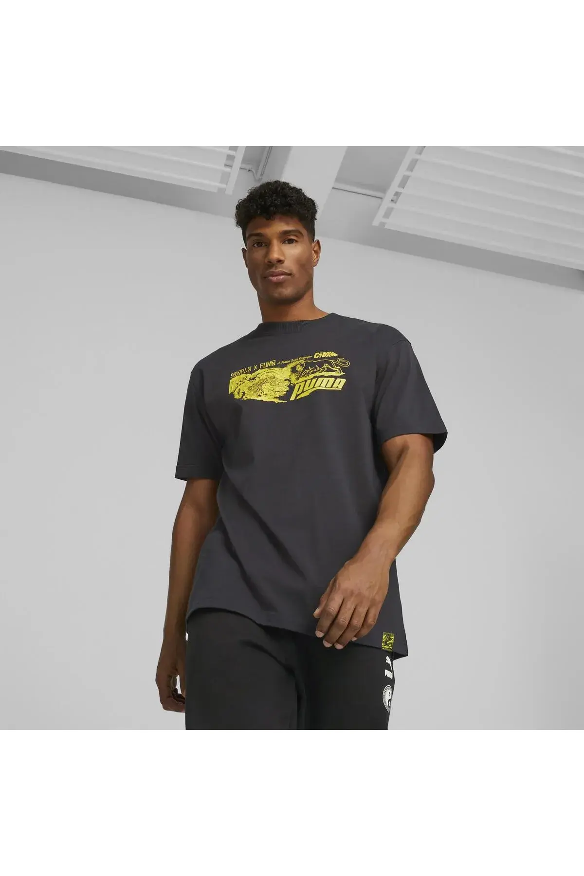 PUMA X STAPLE Graphic Tee Siyah Erkek T-Shirt
