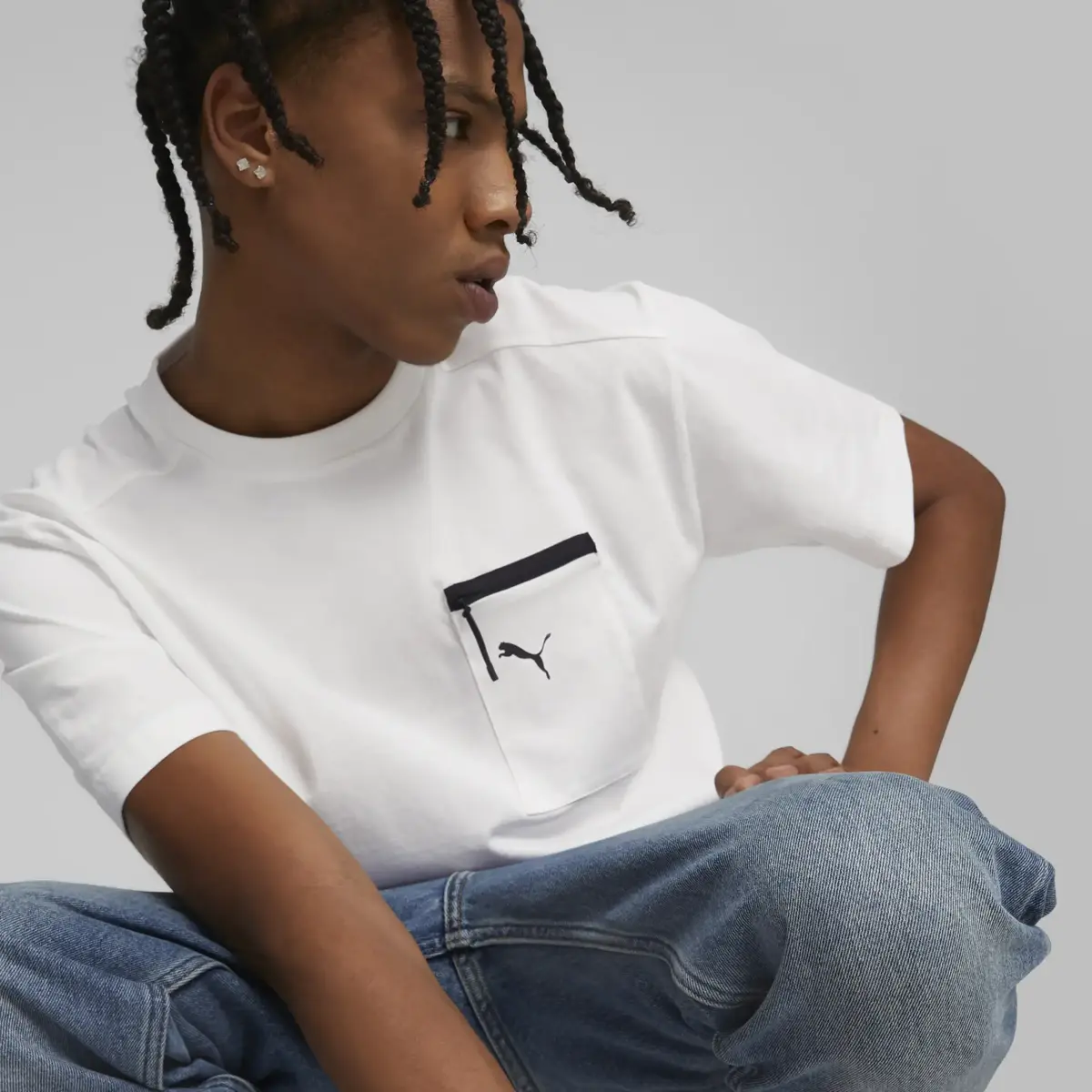 Puma OPEN ROAD Tee Beyaz Erkek T-shirt