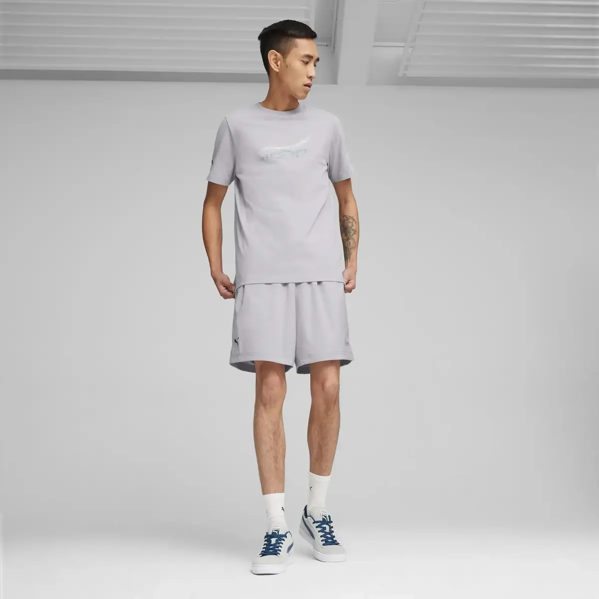 PUMA MAPF1 ESS Car Graphic Tee Gri Erkek T-Shirt