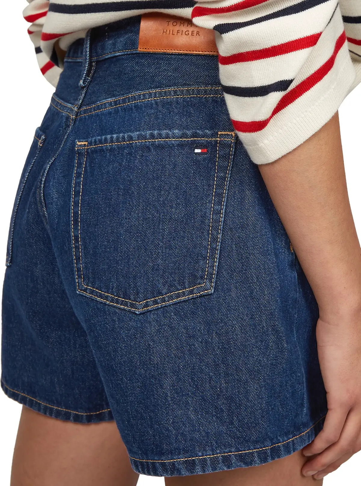 Tommy Hilfiger DNM MINI SHORT HW AC, 1A4 Mavi Kadın Şort