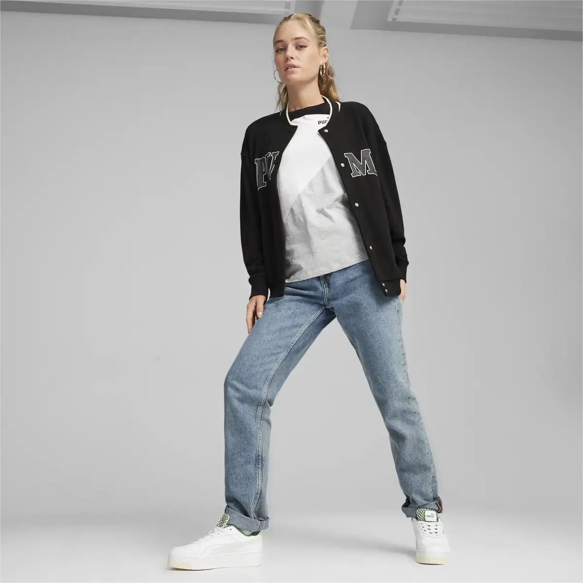 Puma Carina Street Blossom Beyaz Kadın Günlük Spor Ayakkabı