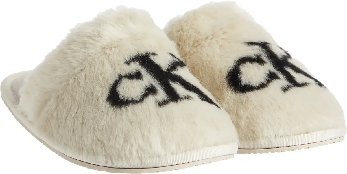 Calvin Klein HOME SLIDE Kadın Krem Terlik