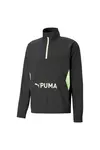 Puma Fit Heritage Woven 1/2 Zip Siyah Erkek Fermuarlı Sweatshirt