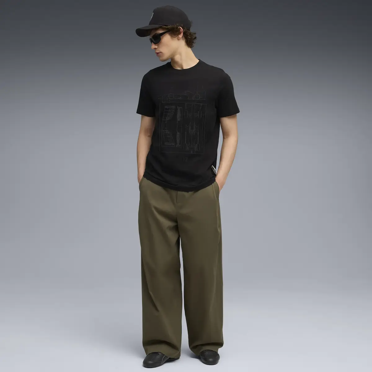 Puma Ferrari Sportswear Graph Tee Siyah Erkek T-Shirt