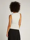 Calvin Klein MODAL RIB C-NK TANK Gri Kadın Dar Kesim Fitilli Askılı Bluz