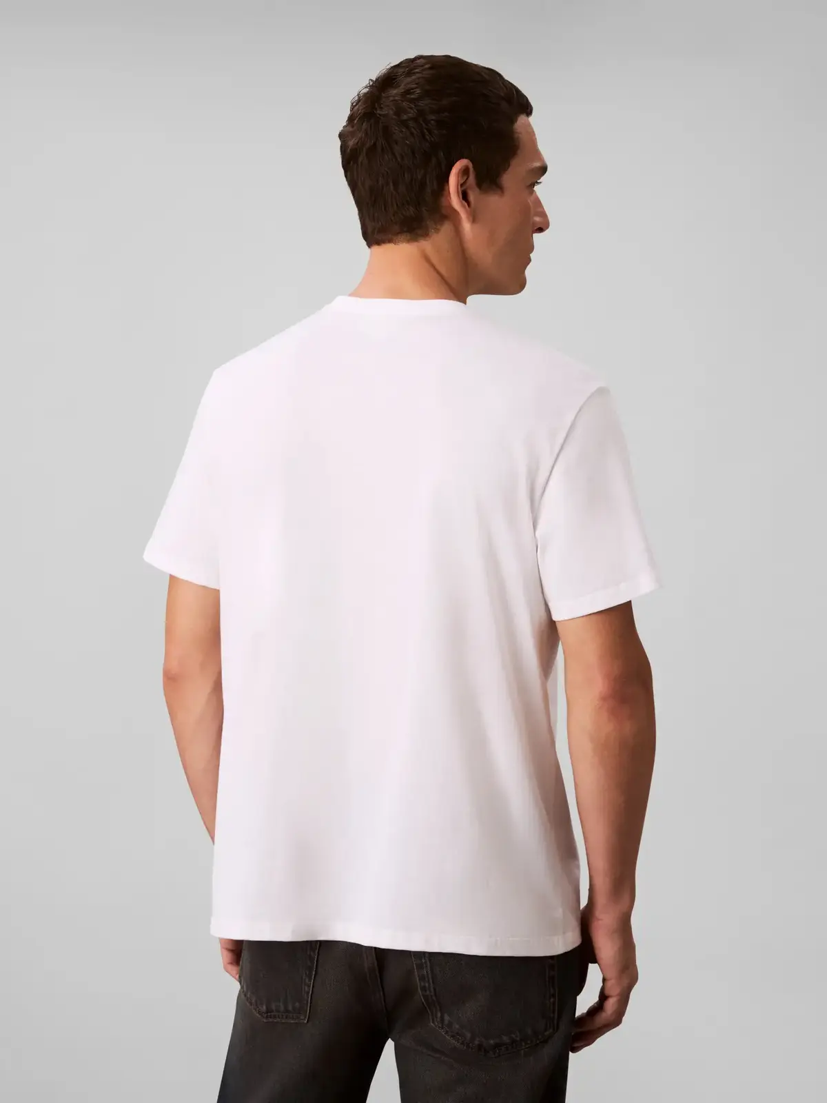 Calvin Klein SS 20S EU CALVIN CUR Beyaz Erkek Tişört