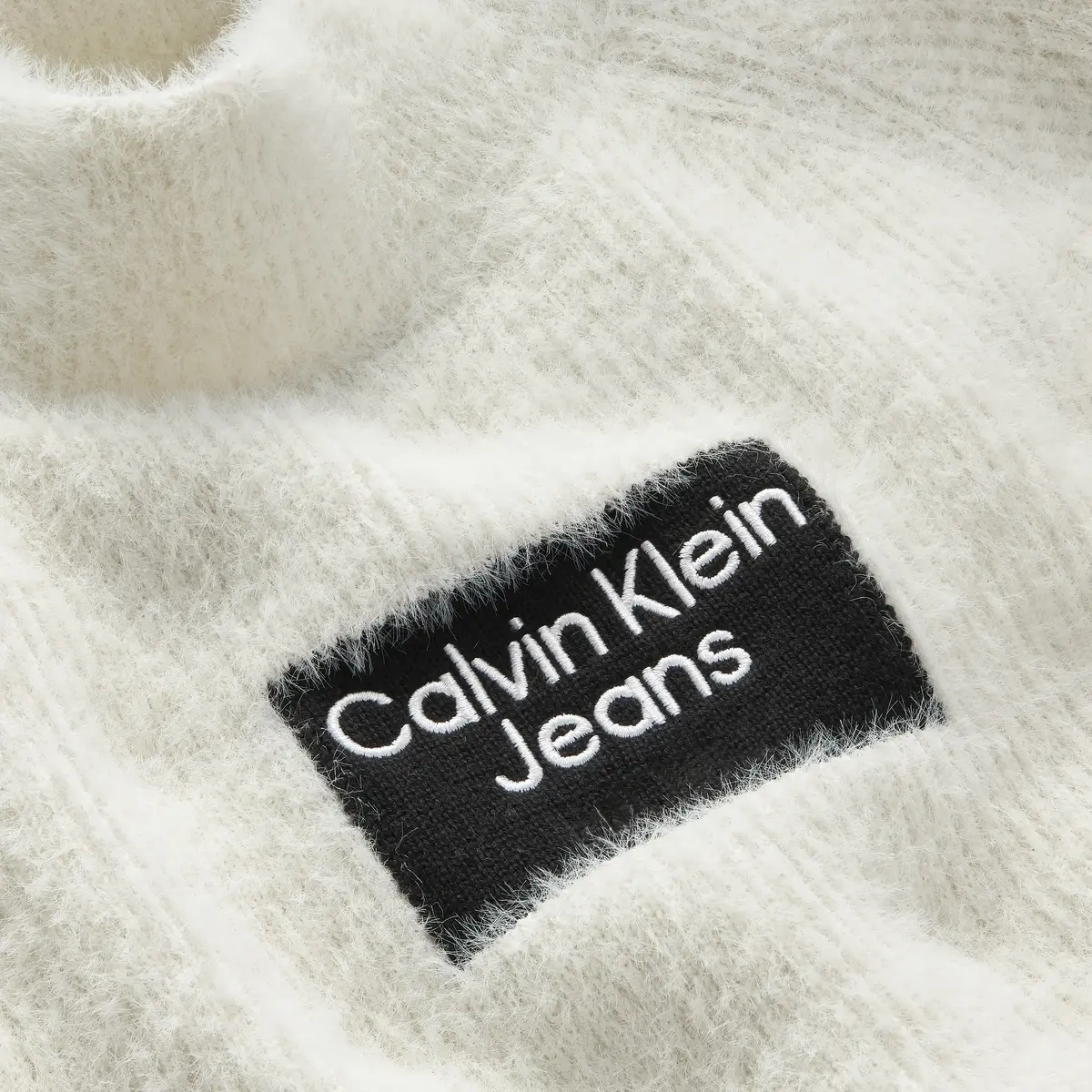 Calvin Klein FLUFFY MOCK NECK SWE Kadın Krem Kazak