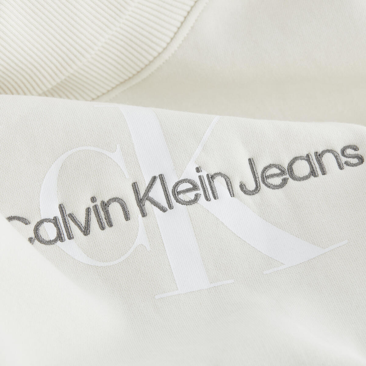 Calvin Klein MONOLOGO ROLL NECK D Kadın Krem Elbise