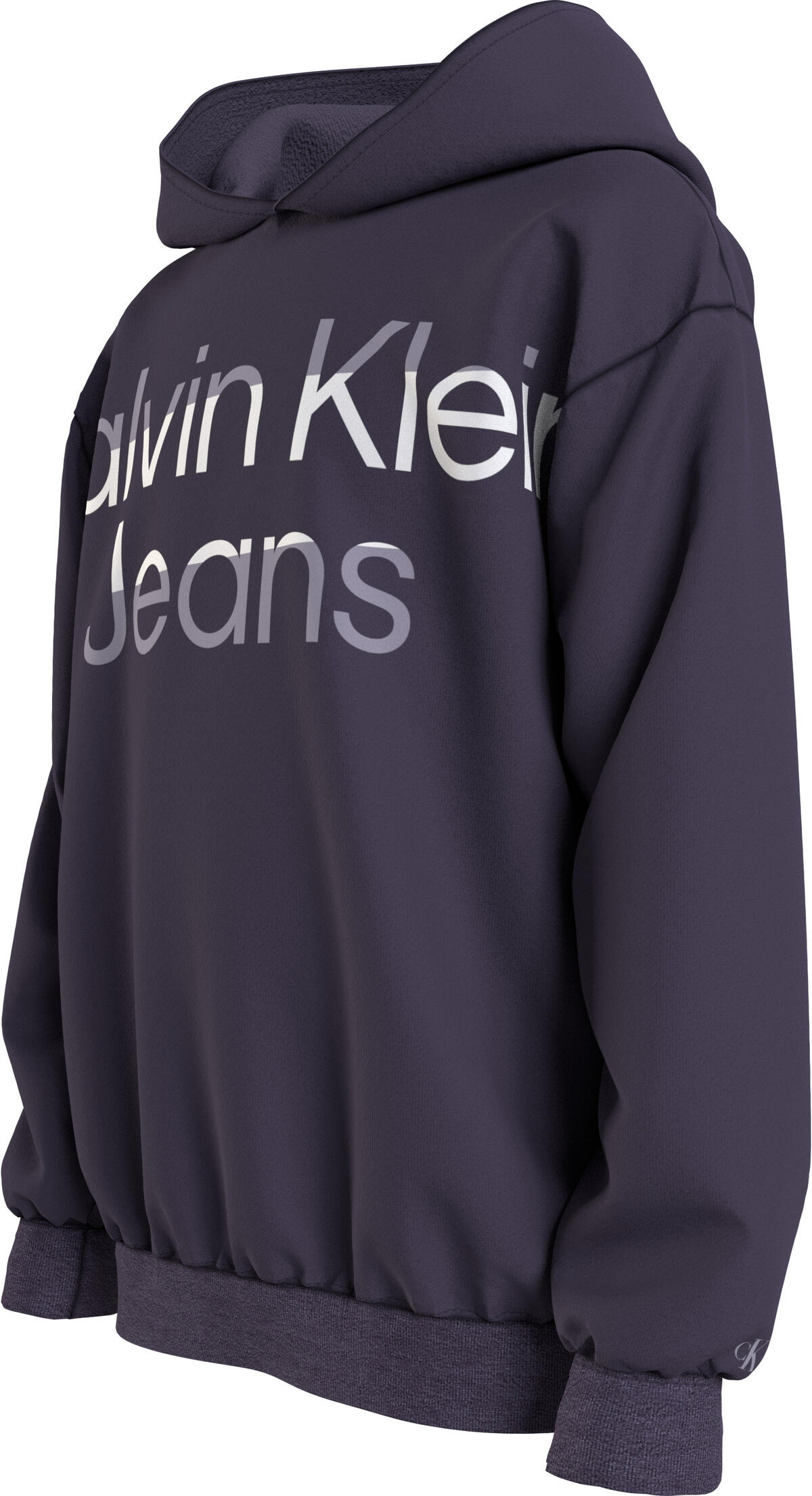 Calvin Klein HERO MAXI LOGO TERRY Erkek Mor Hoodie