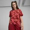 Puma ESS+ CLASS ACT AOP Tee Bordo Kadın T-Shirt