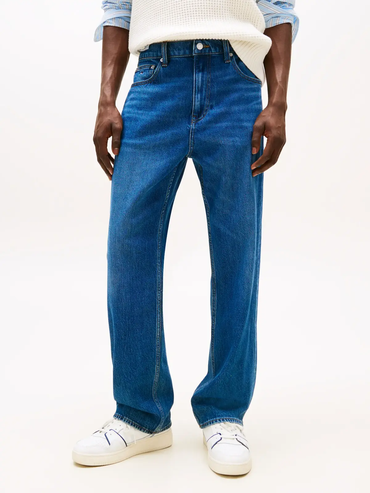 Tommy Hilfiger OTIS REGULAR STR BI0, 1BK Mavi Erkek Kot Pantolon