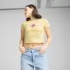 PUMA WARDROBE ESS Baby Tee Sarı Kadın Crop