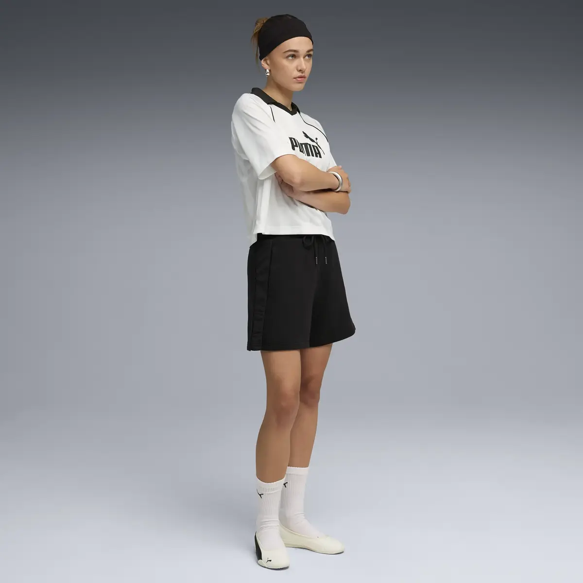 Puma HER High-Waist Shorts Siyah Kadın Şort