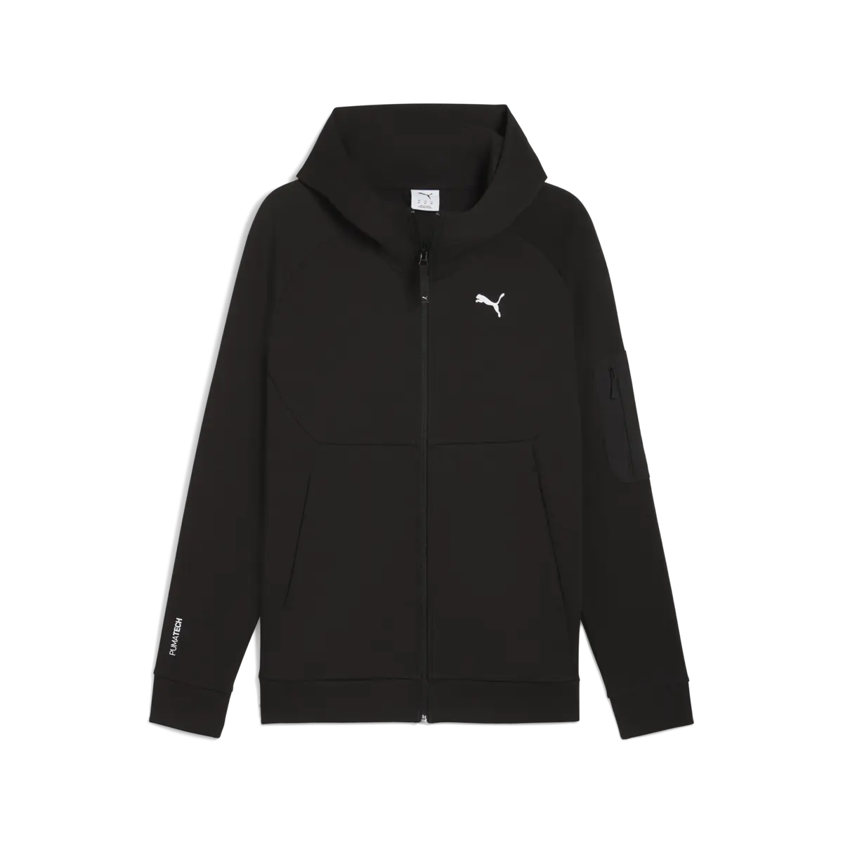 PUMA PUMATECH FZ Hoodie Erkek Siyah Fermuarlı Hoodie