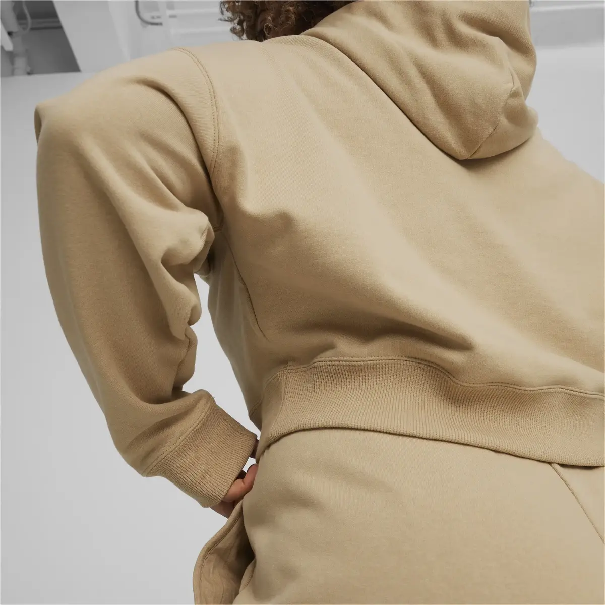 Puma BETTER CLASSICS Cropped Hoodie TR Açık Kahve Kadın Sweatshirt