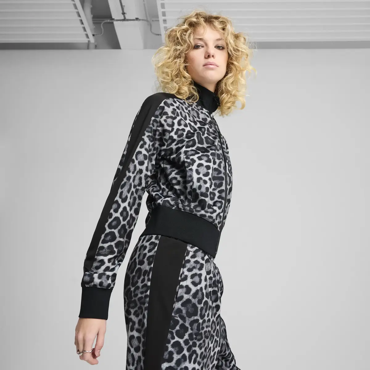 Puma T7 LEO LUXE AOP Track Jacket Siyah Kadın Ceket