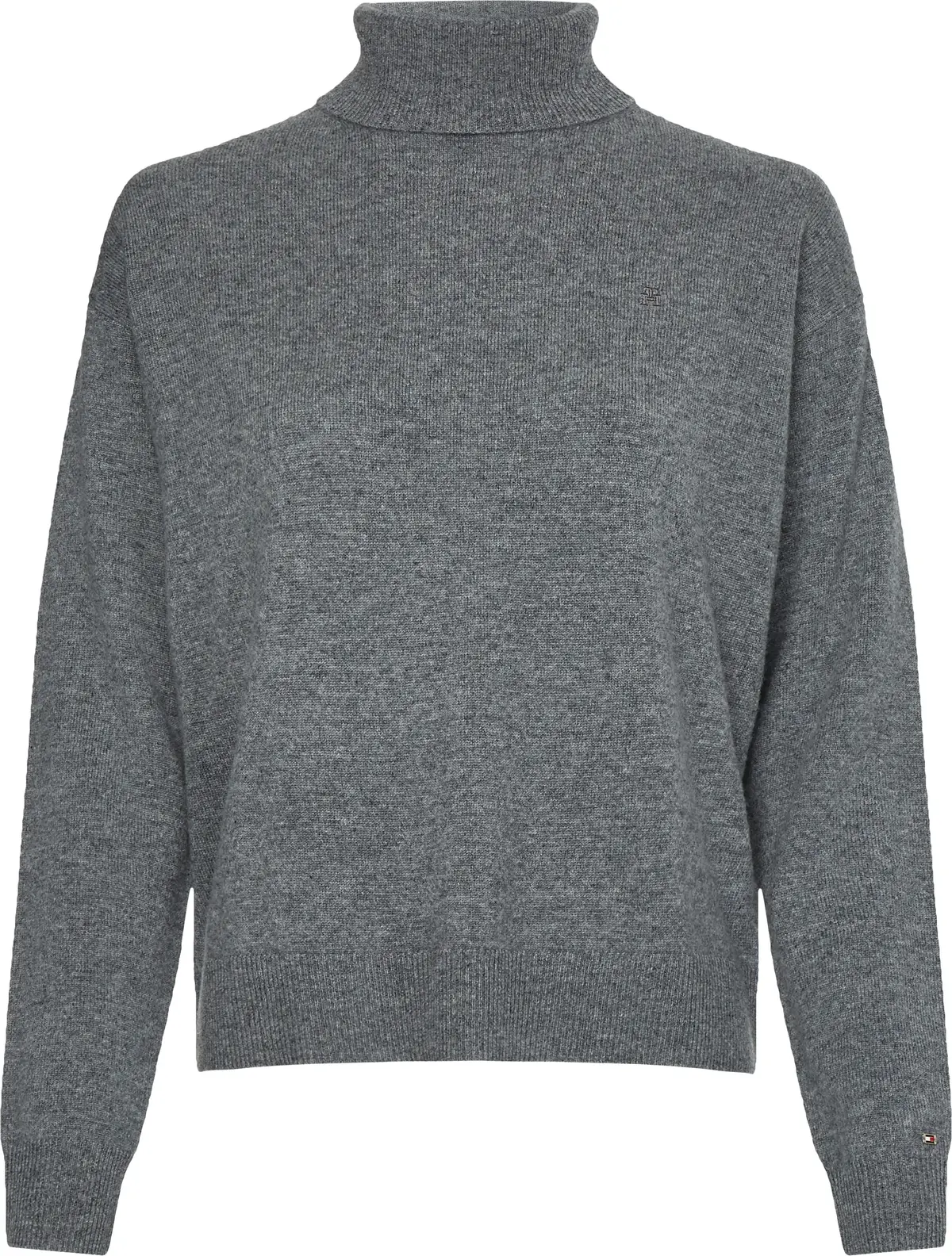 Tommy Hilfiger REC CASHMERE ROLL-NK Kadın Gri Kazak