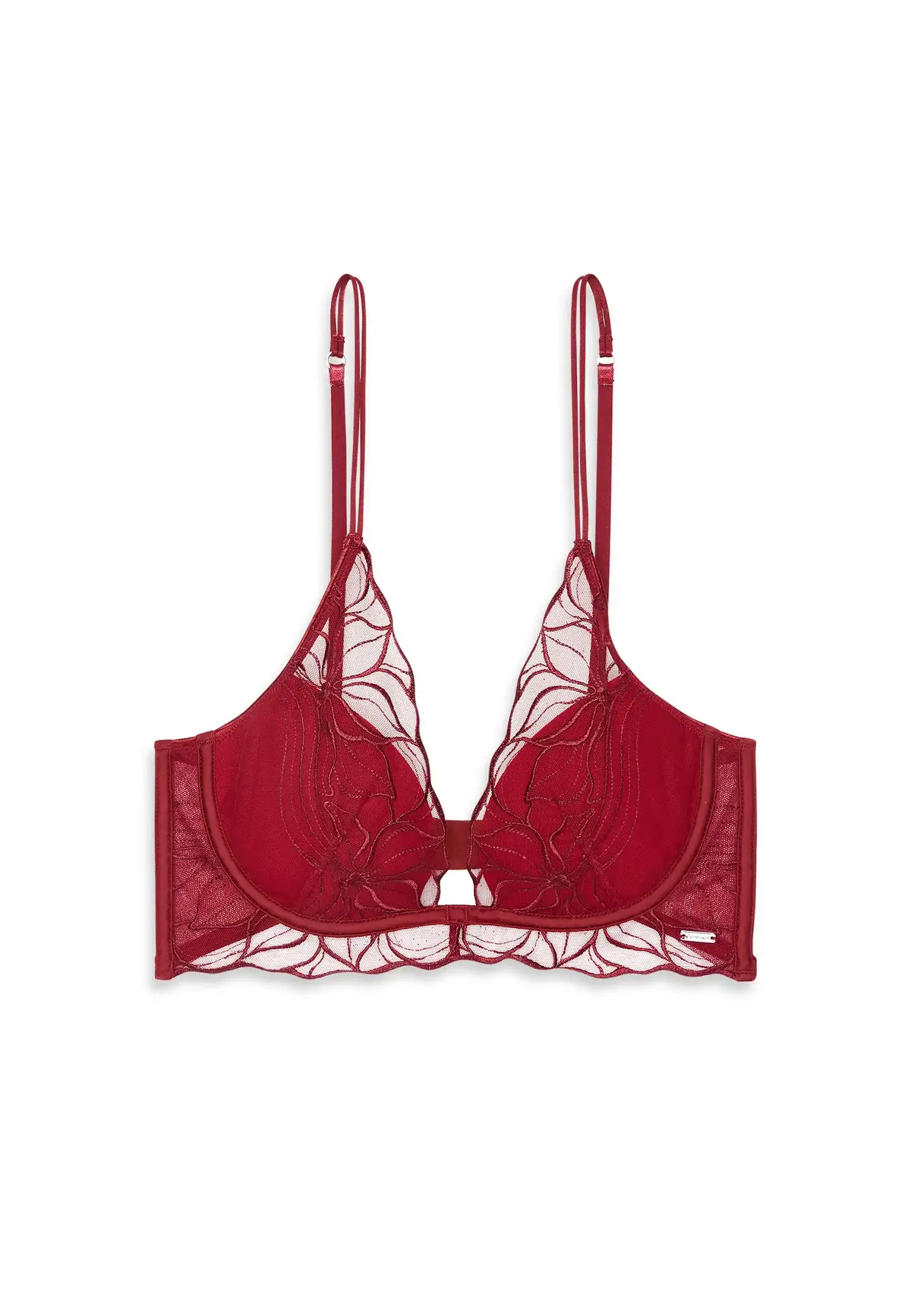 Calvin Klein LIGHTLY LINED PLUNGE Kırmızı Kadın Sütyen