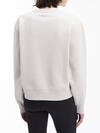 Calvin Klein TONAL EMB GRAPHIC SW Kadın Krem Sweatshirt