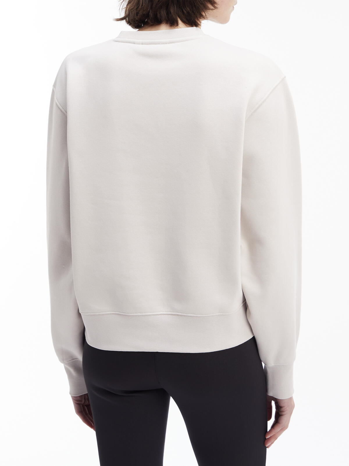Calvin Klein TONAL EMB GRAPHIC SW Kadın Krem Sweatshirt