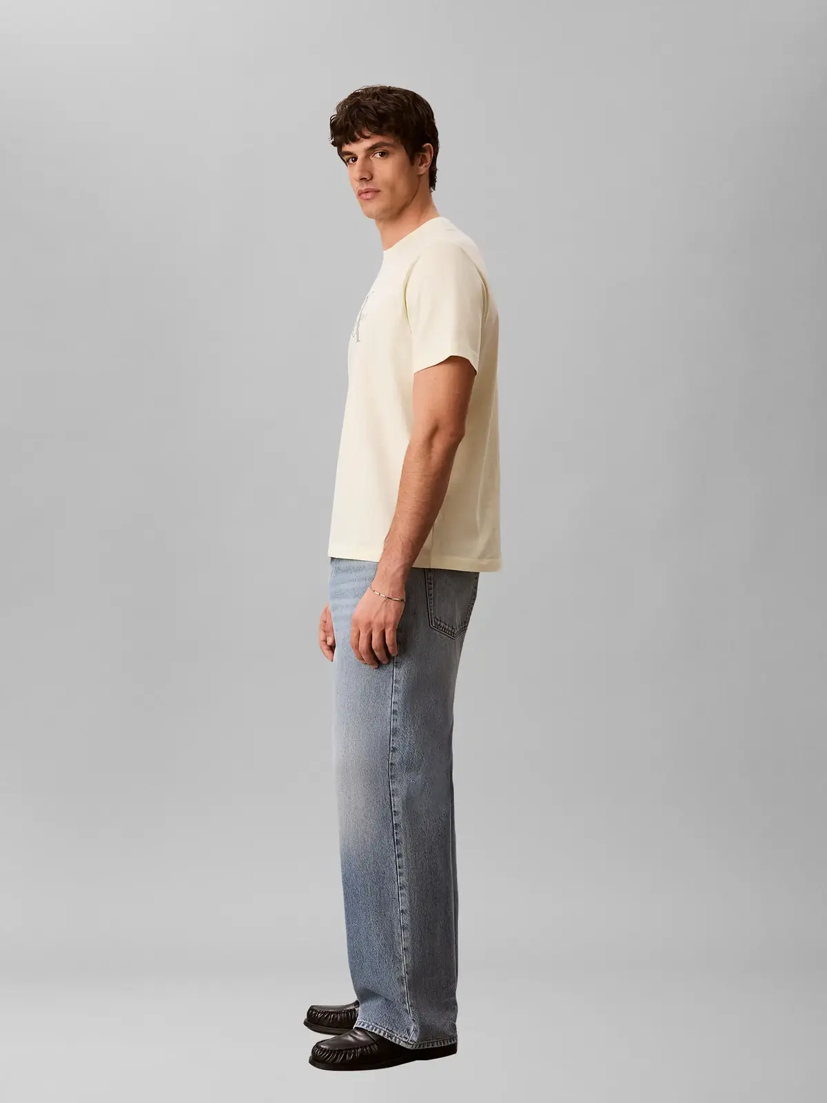 Calvin Klein SS Hero Monologo Tee, 486 Sarı Erkek T-Shirt