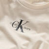 Calvin Klein MICRO MONOGRAM TOP Kadın Krem T-Shirt