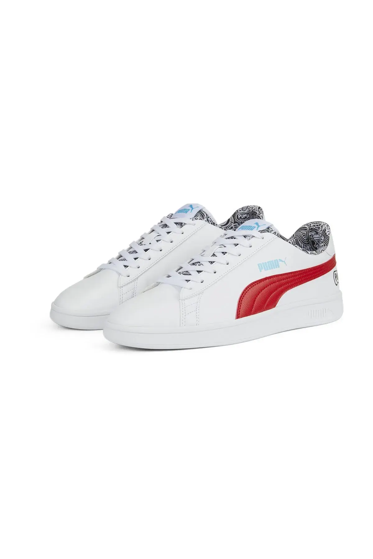 Puma Smash V2 Me Happy Beyaz Kadın Günlük Spor Ayakkabı