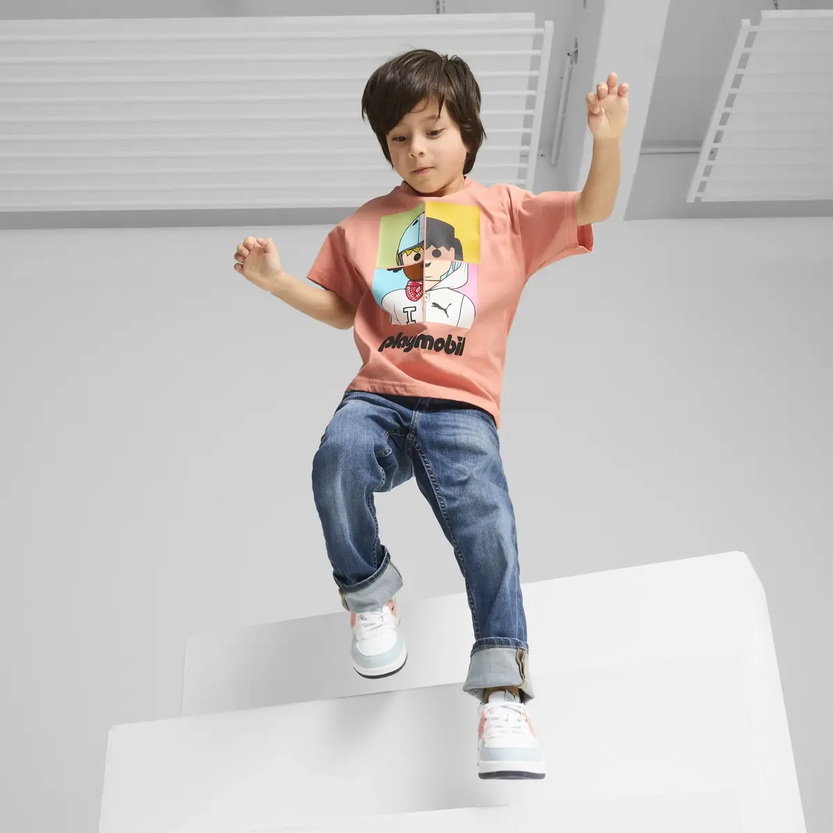 Puma X PLAYMOBIL Graphic Tee Pembe Erkek T-Shirt & Polo