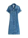 Tommy Hilfiger DNM LANA MIDI SHIRT, 1A5 Mavi Kadın Kot Elbise
