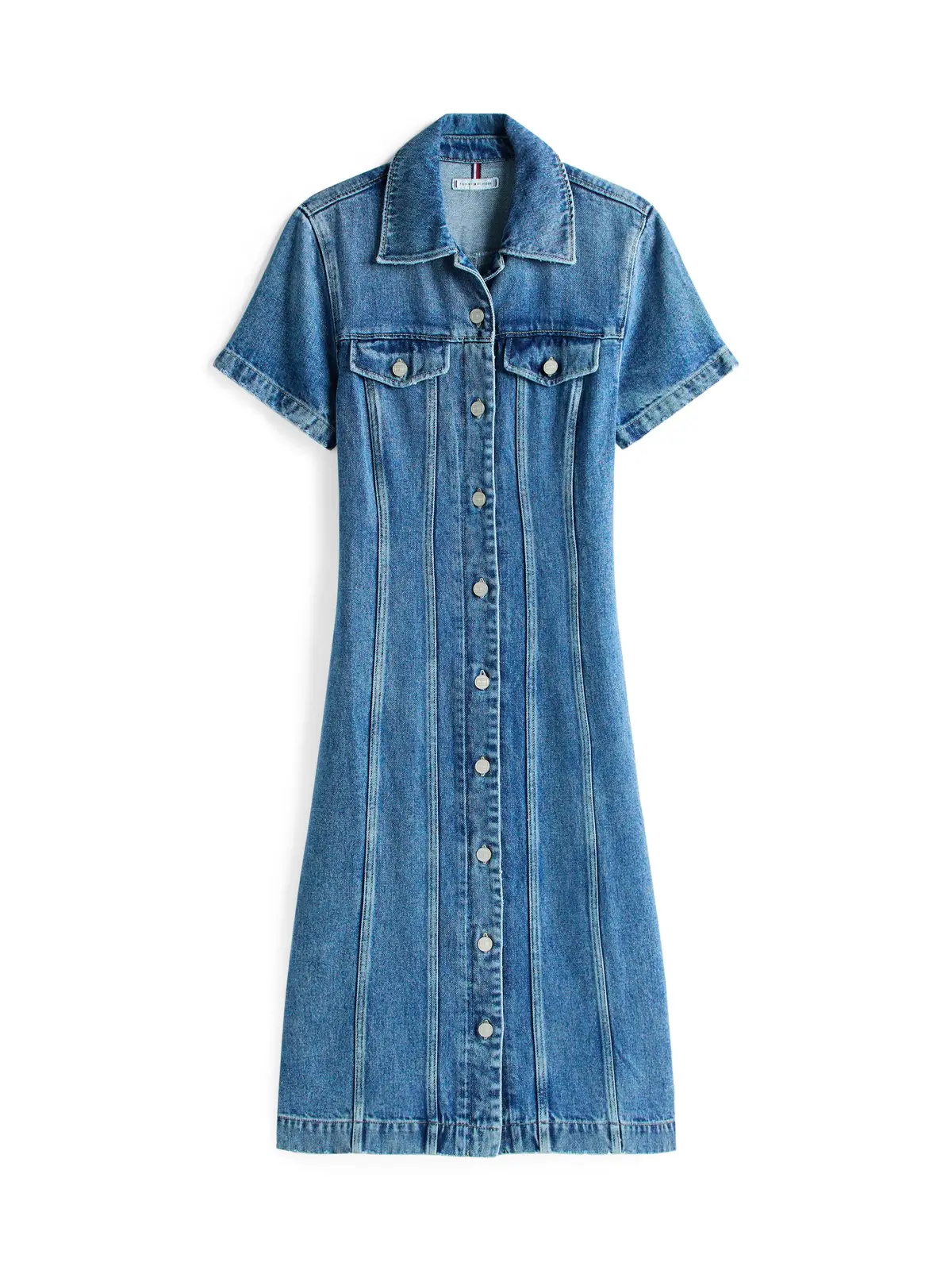 Tommy Hilfiger DNM LANA MIDI SHIRT, 1A5 Mavi Kadın Kot Elbise
