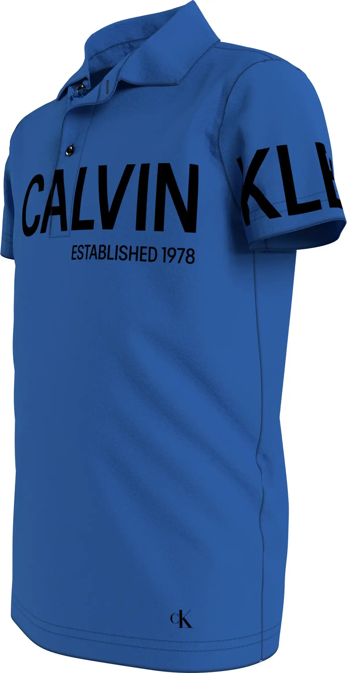 Calvin Klein INTS HERO LOGO FITTE Erkek Mavi Polo T-Shirt