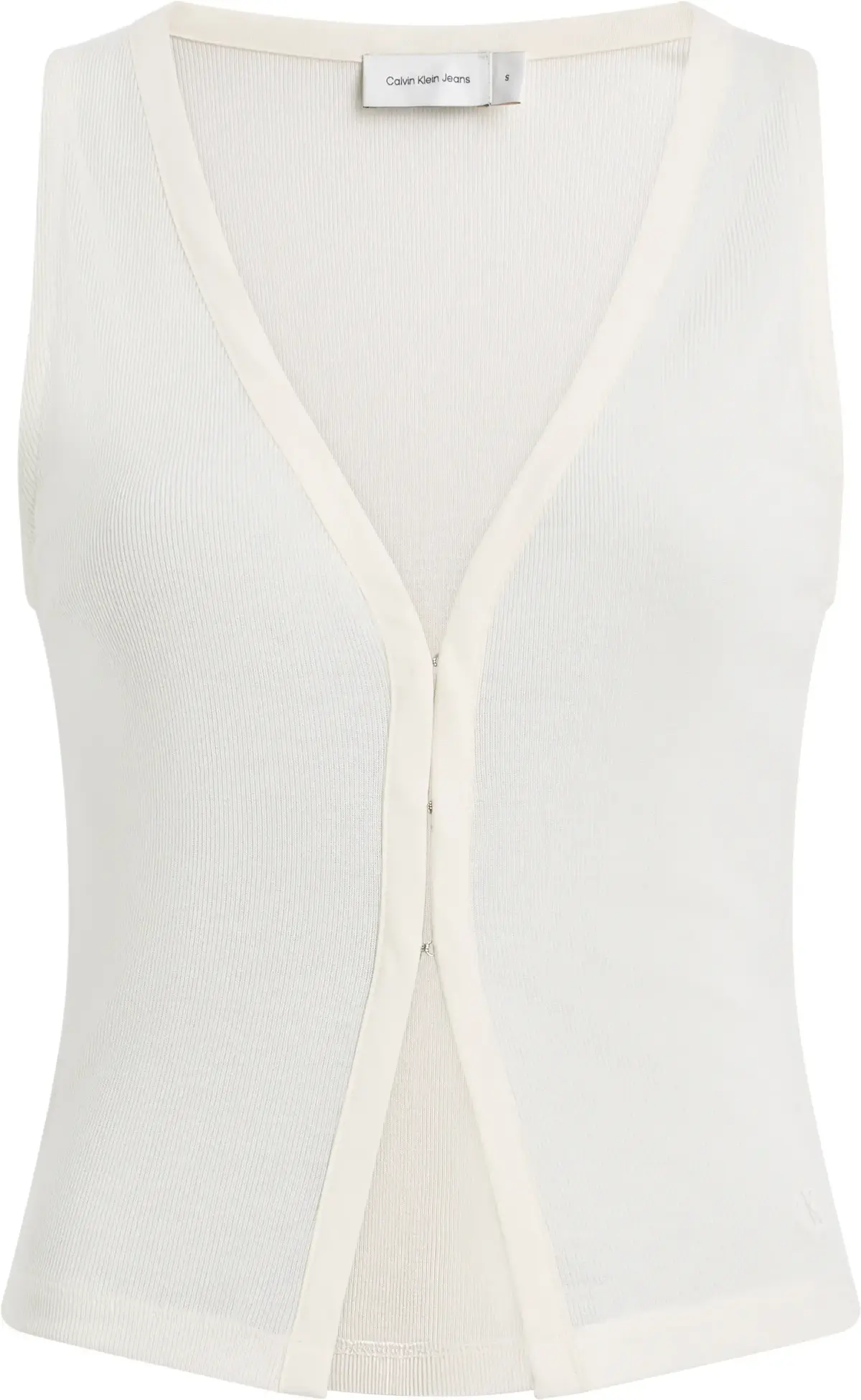 Calvin Klein SOFT TOUCH SLEEVELES, YAS Krem Kadın T-Shirt & Polo