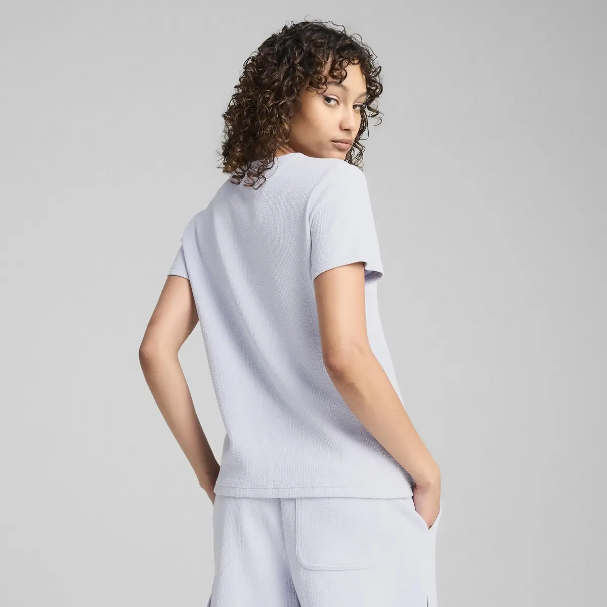 PUMA HER Tee Mavi Kadın T-Shirt