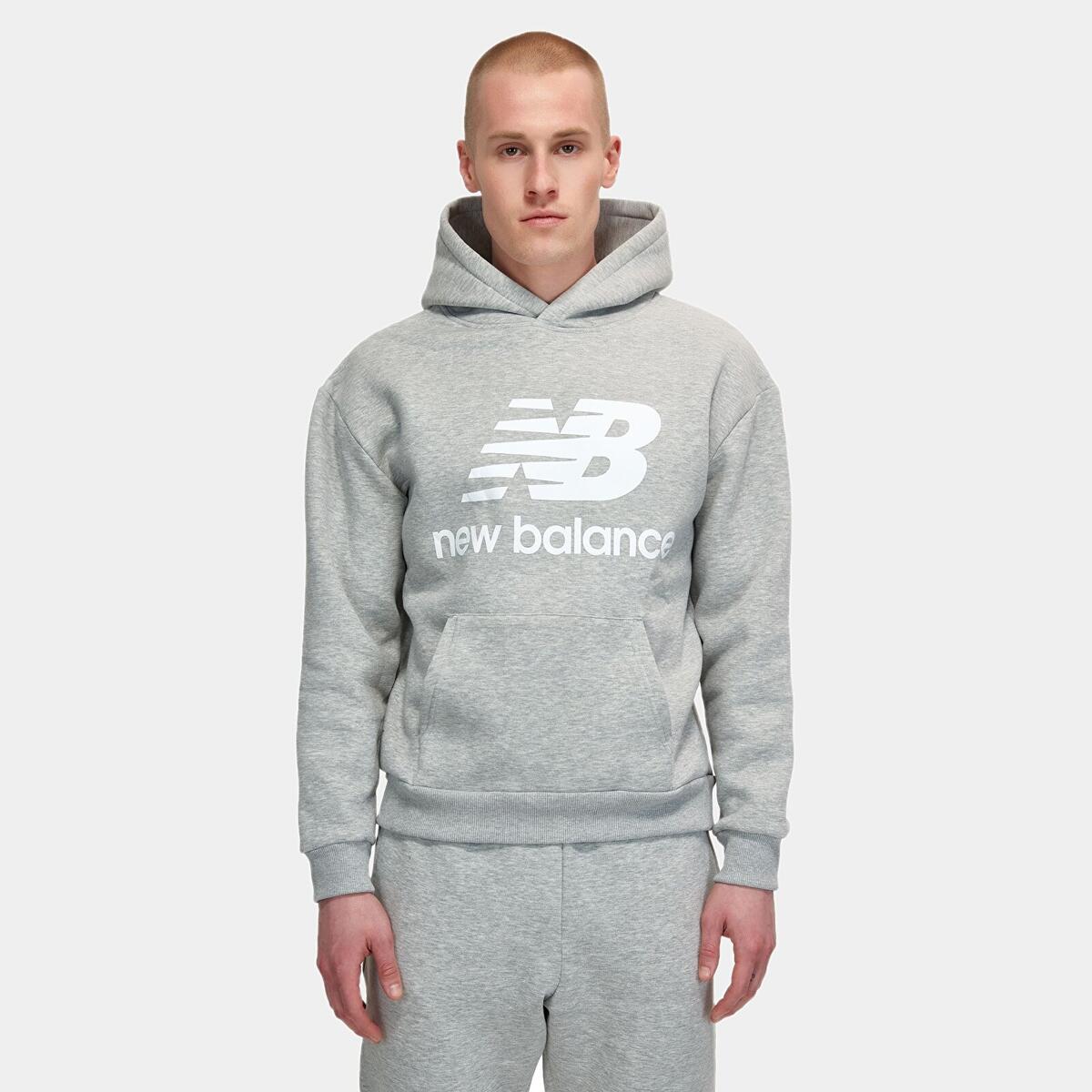 New Balance MNH3333 Erkek Gri Sweatshirt
