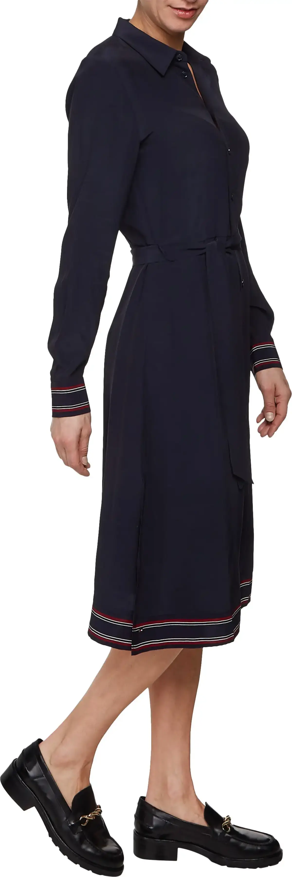 Tommy Hilfiger VIS MONOGRAM SHIRT D Kadın Siyah Elbise