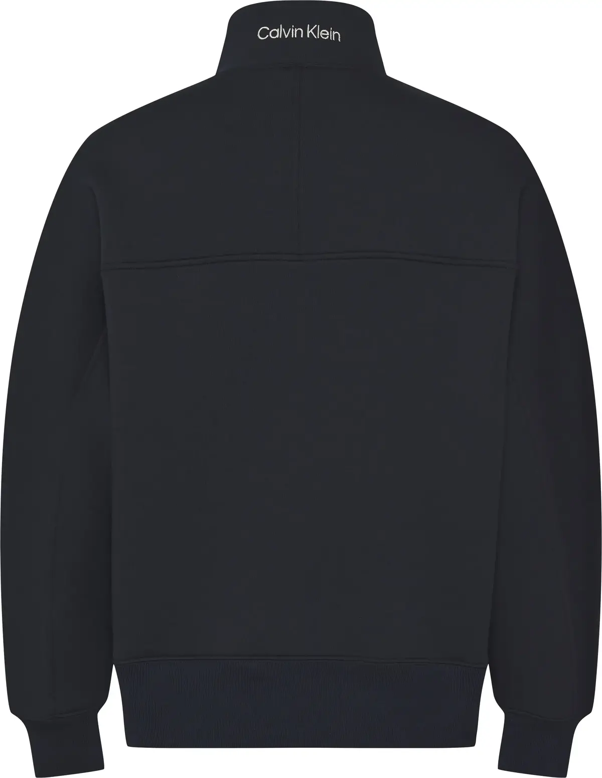 Calvin Klein LS COTTON SPACER STRIPE RIB QTR Erkek Siyah Sweatshirt