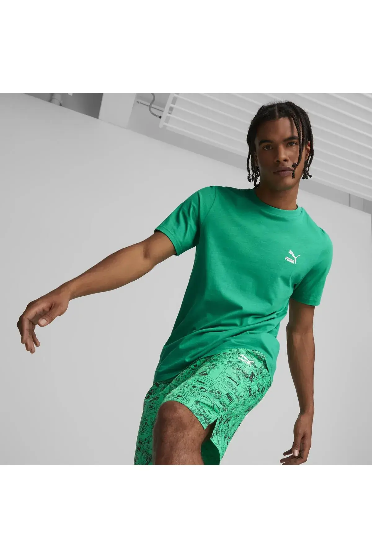 Puma Classıcs Small Logo Tee Yeşil Erkek Tişört