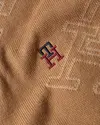 Tommy Hilfiger ALL OVER MONOGRAM V- Kadın Kahverengi Kazak
