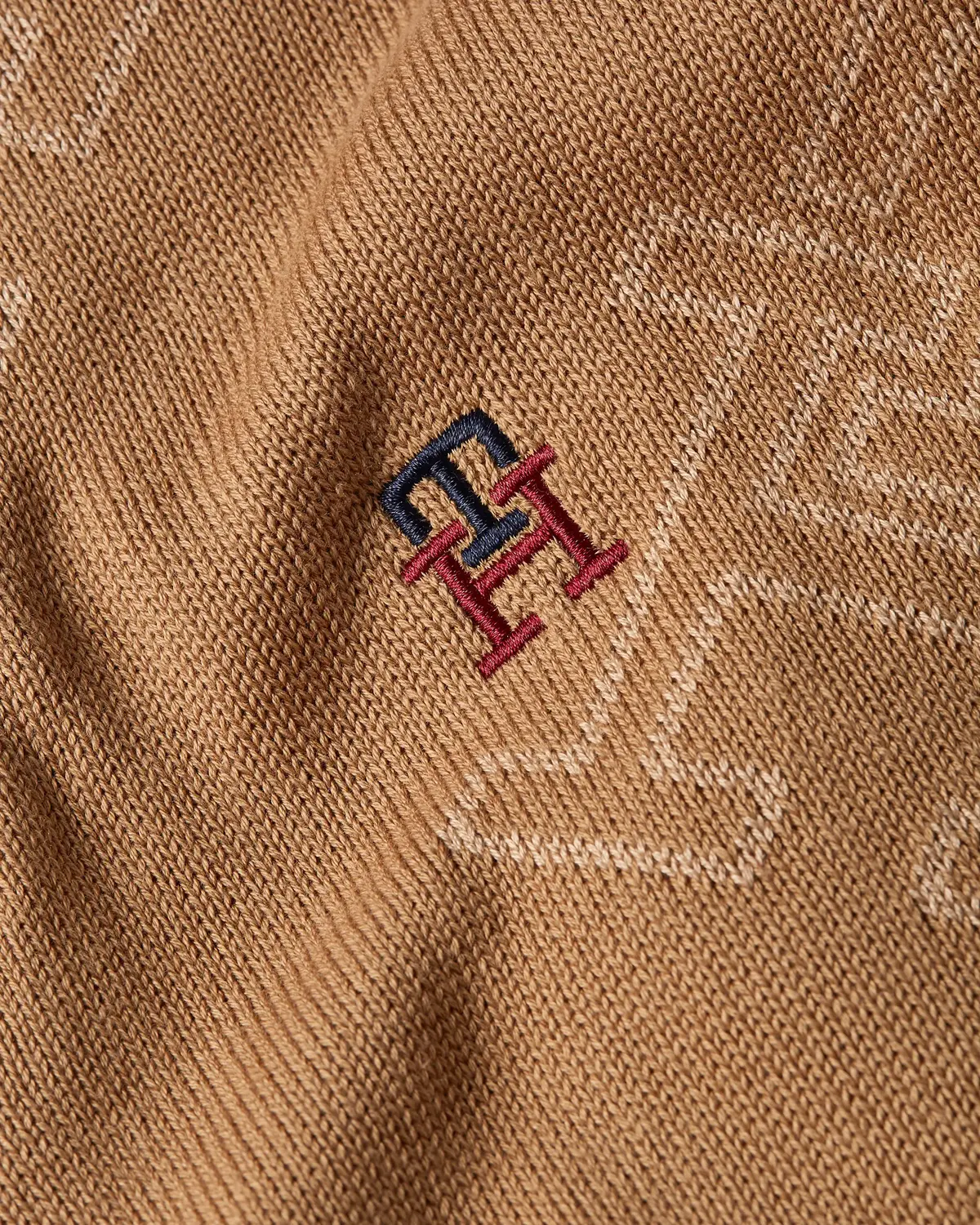 Tommy Hilfiger ALL OVER MONOGRAM V- Kadın Kahverengi Kazak