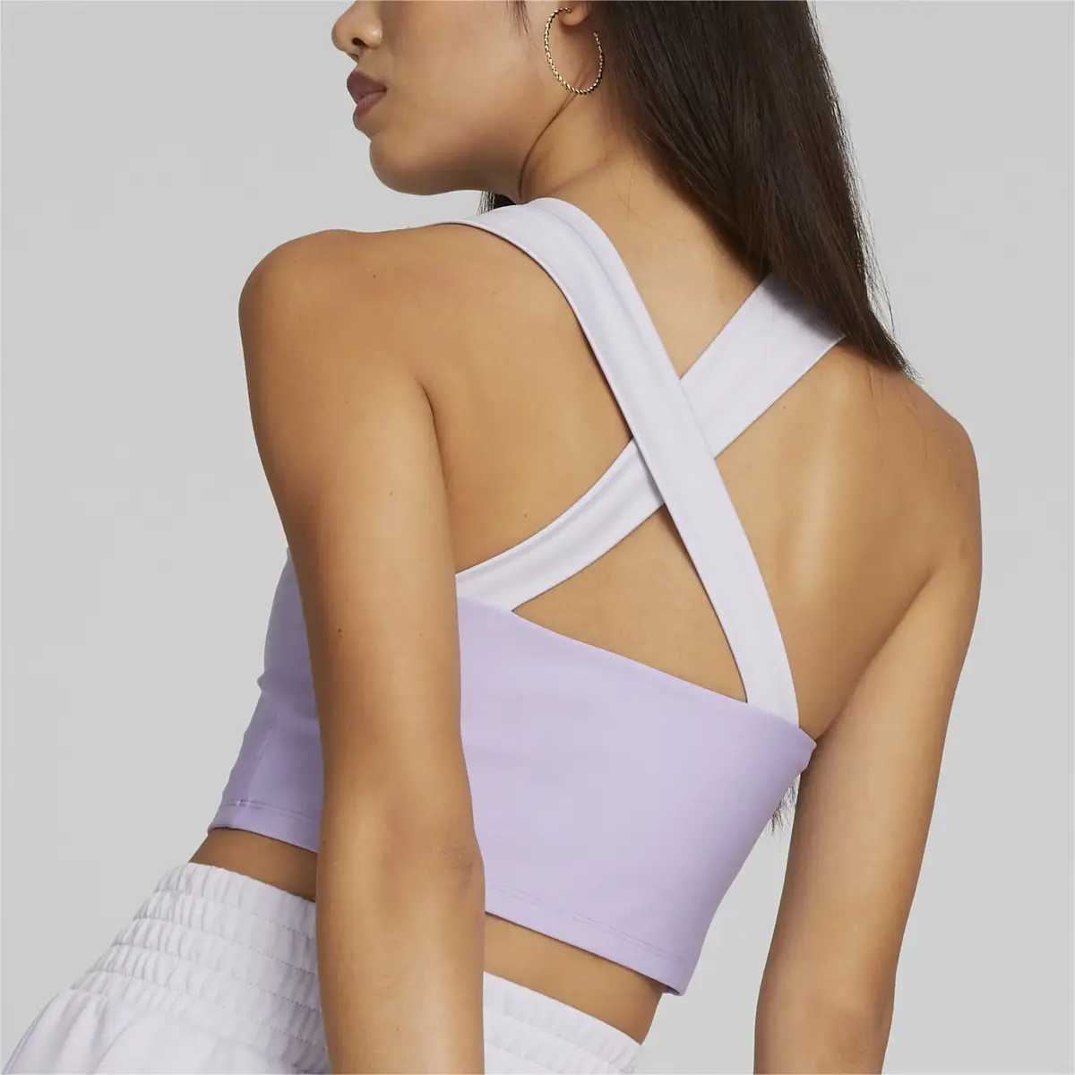 Puma T7 Crop Top Mor Kadın T-Shirt