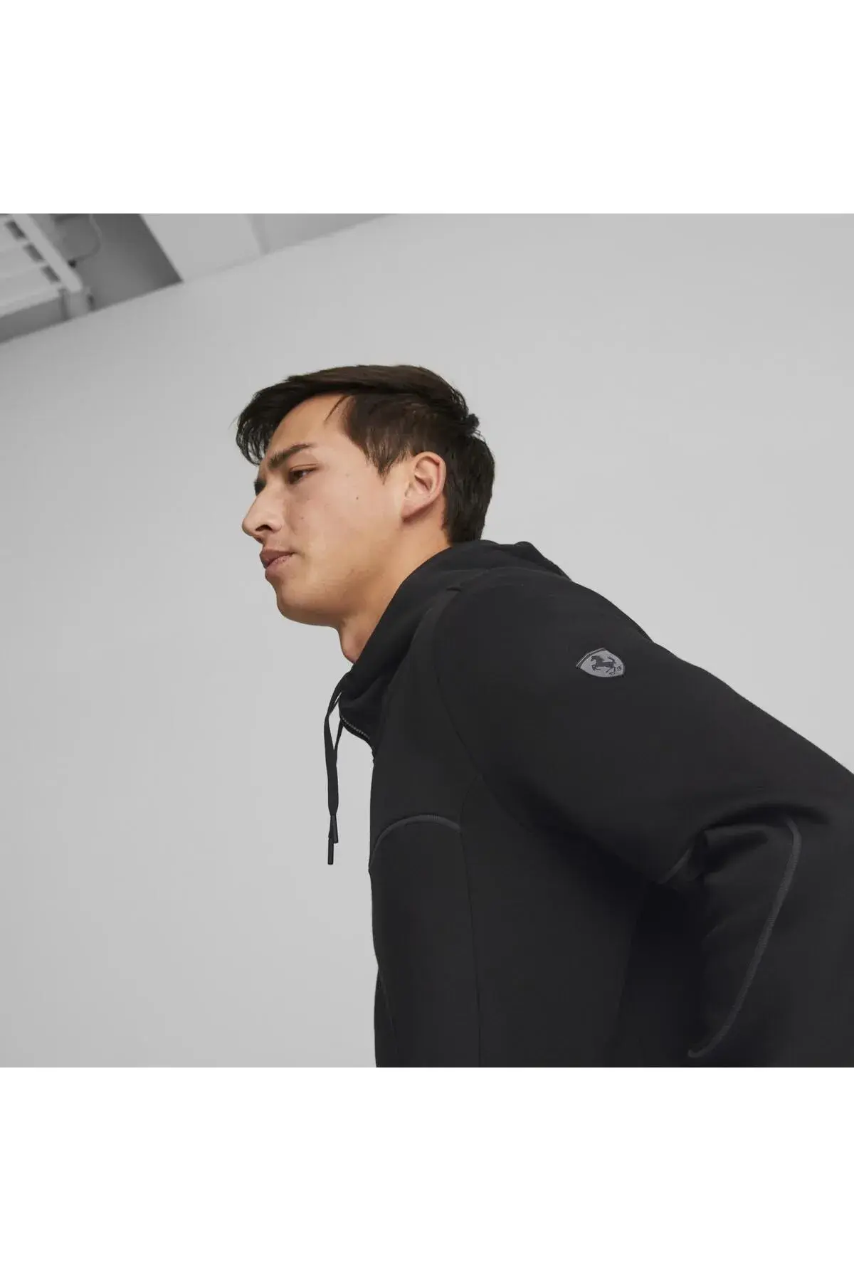 Puma Ferrari Style Hooded Jacket Siyah Erkek Fermuarlı Sweatshirt