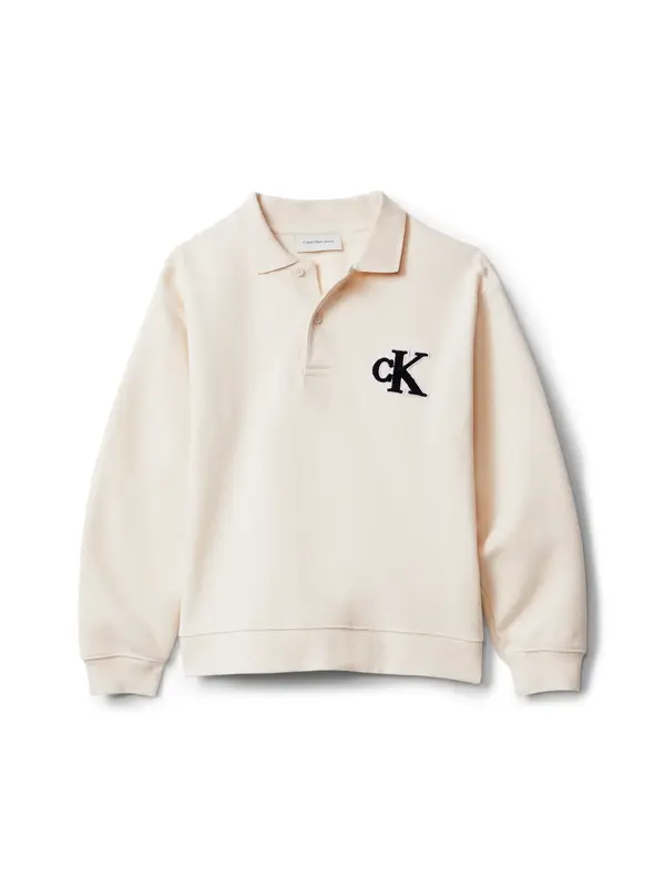 Calvin Klein BONDED PIQUE TOWEL M, PGB Krem Erkek Çocuk Sweatshirt