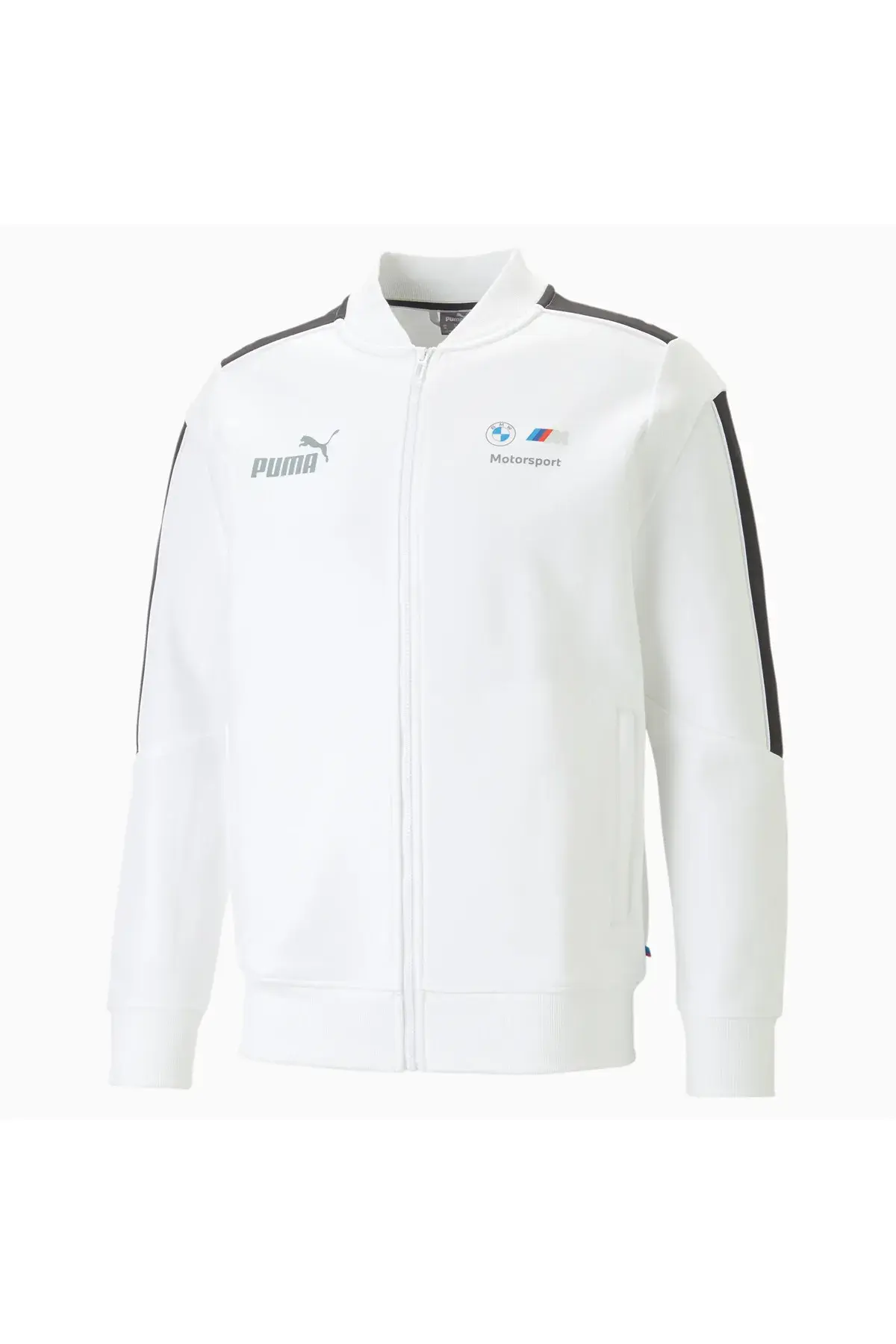 Puma BMW MMS MT7 Track Jacket Erkek Beyaz Fermuarlı Sweatshirt